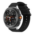 For Samsung Galaxy Watch8 / 8 Classic xDfind Ring Buckle Nylon Canvas Watch Band(Black) - 1