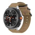 For Samsung Galaxy Watch8 / 8 Classic xDfind Ring Buckle Nylon Canvas Watch Band(Khaki) - 1