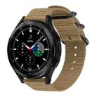 For Samsung Galaxy Watch 7 / 6 / 5 / FE xDfind Ring Buckle Nylon Canvas Watch Band(Khaki) - 1