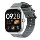 For Xiaomi Smart Band 9 Pro/8 Pro/Redmi Watch 5/4 xDfind Ring Buckle Nylon Canvas Watch Band(Grey) - 1