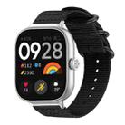 For Xiaomi Smart Band 9 Pro/8 Pro/Redmi Watch 5/4 xDfind Ring Buckle Nylon Canvas Watch Band(Black) - 1