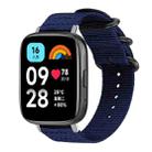For Redmi Watch 3 Active / Watch 3 Lite xDfind Ring Buckle Nylon Canvas Watch Band(Midnight Blue) - 1