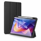 For Xiaomi Redmi Pad 2 DUX DUCIS TOBY Series Antiskid Leather Tablet Case with Sleep / Wake-up Function(Black) - 2