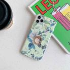 For iPhone 11 Pro Max Laser Flowers Pattern TPU Protective Case with Ring Holder(Rose Flower) - 1