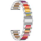 14mm xDfind Three Beads Metal Resin Watch Band(Silver Rainbow) - 2