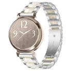 14mm xDfind Three Beads Metal Resin Watch Band(Silver White) - 1