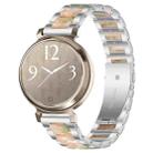 14mm xDfind Three Beads Metal Resin Watch Band(Silver Green) - 1