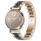 14mm xDfind Three Beads Metal Resin Watch Band(Rose Gold Blue) - 1