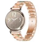 14mm xDfind Three Beads Metal Resin Watch Band(Rose Gold Green) - 1