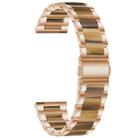 14mm xDfind Three Beads Metal Resin Watch Band(Rose Gold Brown) - 2