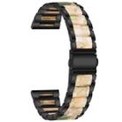 14mm xDfind Three Beads Metal Resin Watch Band(Black Green) - 2