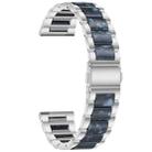 18mm xDfind Three Beads Metal Resin Watch Band(Silver Blue) - 2