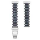 18mm xDfind Three Beads Metal Resin Watch Band(Silver Blue) - 3
