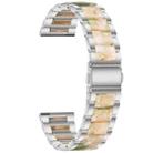 18mm xDfind Three Beads Metal Resin Watch Band(Silver Green) - 2