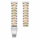 18mm xDfind Three Beads Metal Resin Watch Band(Silver Green) - 3