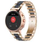 18mm xDfind Three Beads Metal Resin Watch Band(Rose Gold Blue) - 1