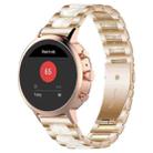 18mm xDfind Three Beads Metal Resin Watch Band(Rose Gold White) - 1