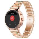 18mm xDfind Three Beads Metal Resin Watch Band(Rose Gold Green) - 1