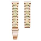 18mm xDfind Three Beads Metal Resin Watch Band(Rose Gold Green) - 3