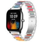 20mm xDfind Three Beads Metal Resin Watch Band(Silver Rainbow) - 1