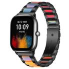 20mm xDfind Three Beads Metal Resin Watch Band(Black Rainbow) - 1