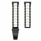 20mm xDfind Three Beads Metal Resin Watch Band(Black White) - 3