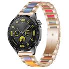 22mm xDfind Three Beads Metal Resin Watch Band(Rose Gold Rainbow) - 1