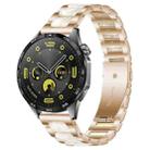 22mm xDfind Three Beads Metal Resin Watch Band(Rose Gold White) - 1