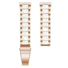 22mm xDfind Three Beads Metal Resin Watch Band(Rose Gold White) - 3