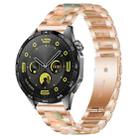 22mm xDfind Three Beads Metal Resin Watch Band(Rose Gold Green) - 1