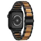For Apple Watch 38 / 40 / 41 / S10 42mm xDfind Three Beads Metal Resin Watch Band(Black Brown) - 2