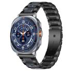 For Samsung Galaxy Watch Ultra/Ultra 2025 xDfind Three Beads Metal Resin Watch Band(Black Blue) - 1