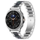 For Samsung Galaxy Watch8 / 8 Classic xDfind Three Beads Metal Resin Watch Band(Silver Blue) - 1