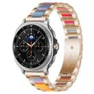 For Samsung Galaxy Watch8 / 8 Classic xDfind Three Beads Metal Resin Watch Band(Rose Gold Rainbow) - 1