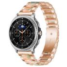 For Samsung Galaxy Watch8 / 8 Classic xDfind Three Beads Metal Resin Watch Band(Rose Gold Green) - 1