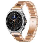 For Samsung Galaxy Watch8 / 8 Classic xDfind Three Beads Metal Resin Watch Band(Rose Gold Brown) - 1