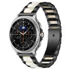 For Samsung Galaxy Watch8 / 8 Classic xDfind Three Beads Metal Resin Watch Band(Black White) - 1