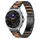 For Samsung Galaxy Watch8 / 8 Classic xDfind Three Beads Metal Resin Watch Band(Black Brown) - 1