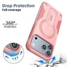 For iPhone 17 Pro Max Armor Magsafe Holder PC Hybrid TPU Phone Case(Pink) - 2
