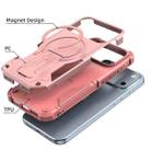 For iPhone 17 Pro Max Armor Magsafe Holder PC Hybrid TPU Phone Case(Pink) - 3