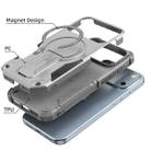 For iPhone 17 Pro Max Armor Magsafe Holder PC Hybrid TPU Phone Case(Grey) - 3