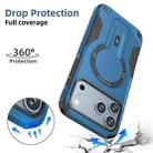 For iPhone 17 Pro Max Armor Magsafe Holder PC Hybrid TPU Phone Case(Dark Blue) - 2