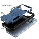 For iPhone 17 Pro Max Armor Magsafe Holder PC Hybrid TPU Phone Case(Dark Blue) - 3
