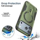 For iPhone 17 Pro Max Armor Magsafe Holder PC Hybrid TPU Phone Case(Army Green) - 2