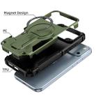 For iPhone 17 Pro Max Armor Magsafe Holder PC Hybrid TPU Phone Case(Army Green) - 3