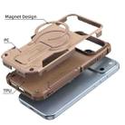 For iPhone 17 Pro Max Armor Magsafe Holder PC Hybrid TPU Phone Case(Desert Gold) - 3