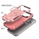 For iPhone 17 Pro Armor Magsafe Holder PC Hybrid TPU Phone Case(Pink) - 3