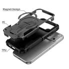 For iPhone 17 Pro Armor Magsafe Holder PC Hybrid TPU Phone Case(Black) - 3