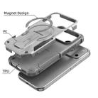 For iPhone 17 Pro Armor Magsafe Holder PC Hybrid TPU Phone Case(Grey) - 3