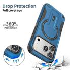 For iPhone 17 Pro Armor Magsafe Holder PC Hybrid TPU Phone Case(Dark Blue) - 2
